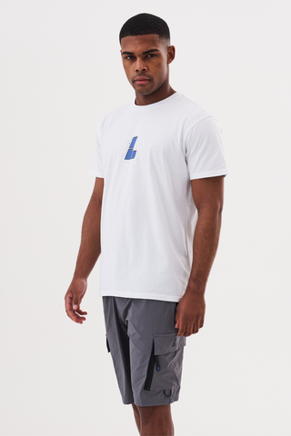 VANQUISH TEE - WHITE/BLUE