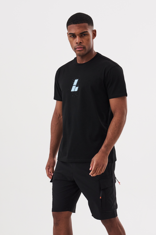 VANQUISH TEE - BLACK/SKY BLUE