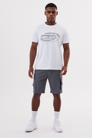 NAVIGATE 2 TONE CARGO SHORT - GREY