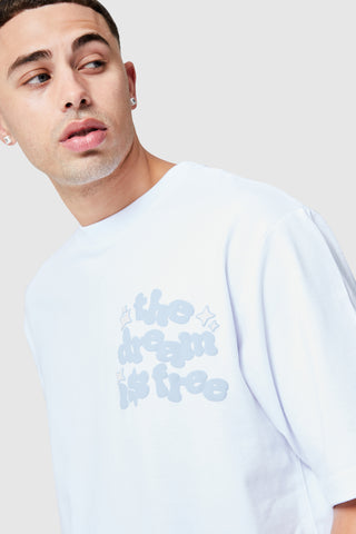 Dream Is Free 2.0 Tee - White/Blue