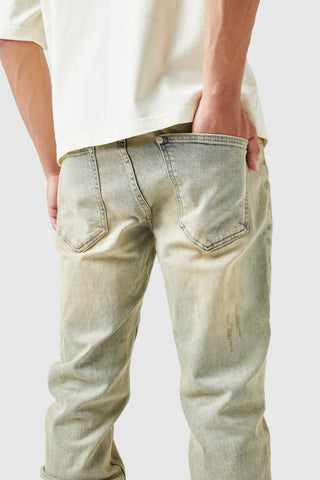 Stacked Jean - Dune Blue Wash