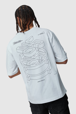 BLUEPRINT TEE - WHITE