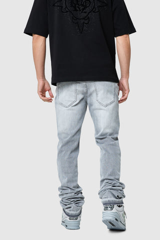 Stacked Jean - Light Grey