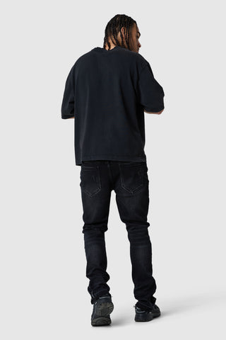 Cherub Tee - Black Acid Wash