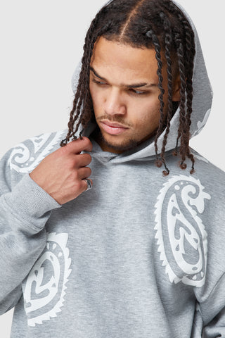 PAISLEY HOOD - GREY