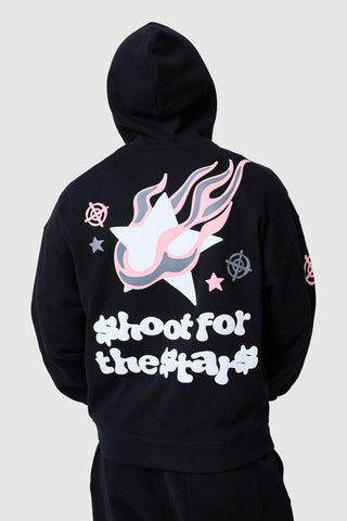 Shoot For The Stars Hood - Black