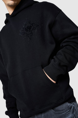 Icon Diamante Hood - Black