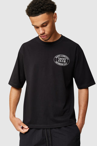 LORENZO YACHT CLUB TEE - BLACK