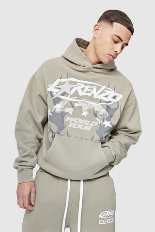World Tour Hood Twinset - Khaki
