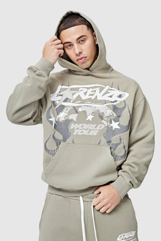 World Tour Hood Twinset - Khaki